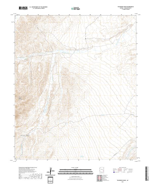 US Topo 7.5-minute map for Telegraph Wash AZ