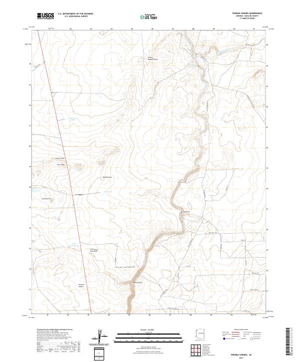 US Topo 7.5-minute map for Tenmile Cedars AZ