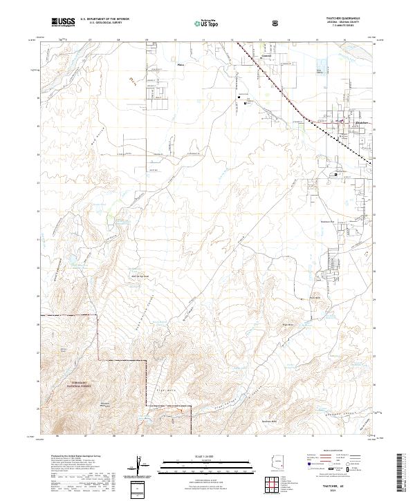 US Topo 7.5-minute map for Thatcher AZ