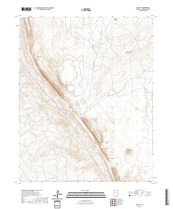 US Topo 7.5-minute map for The Gap AZ