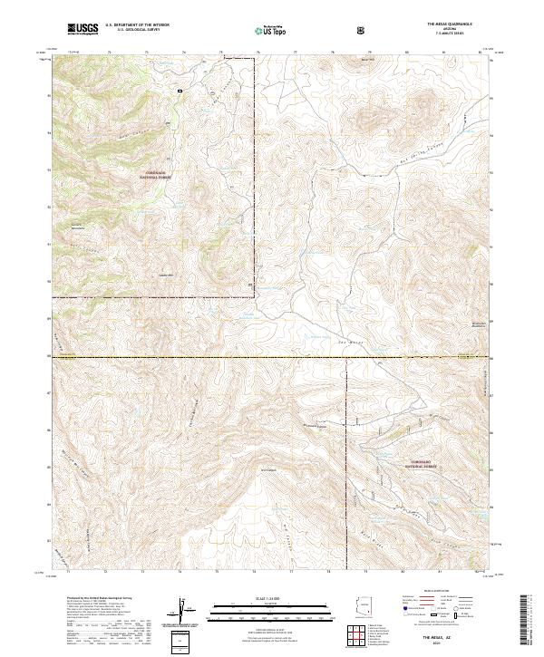 US Topo 7.5-minute map for The Mesas AZ