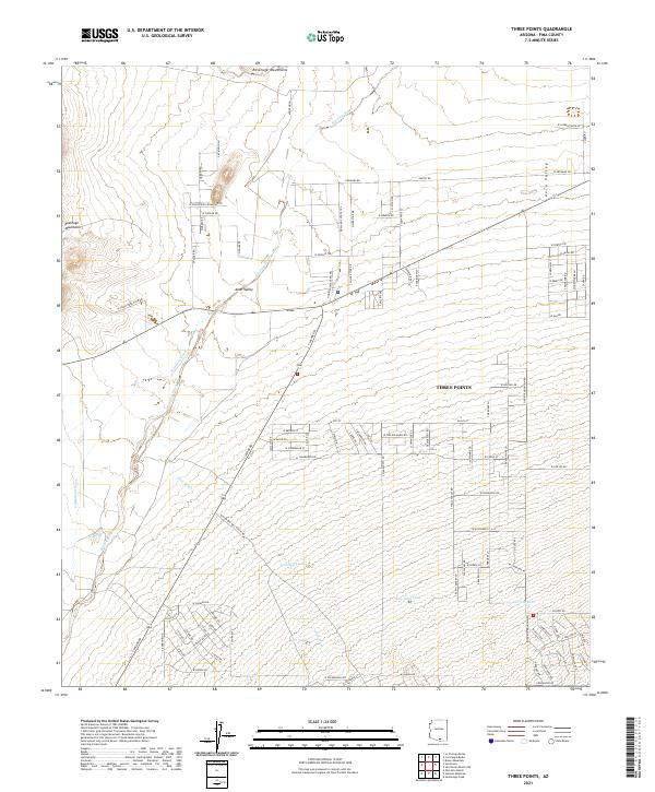 US Topo 7.5-minute map for Three Points AZ