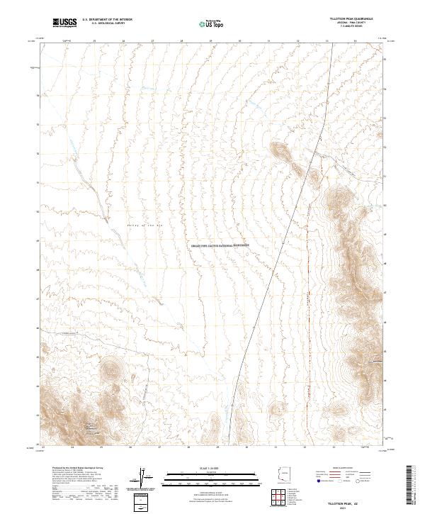 US Topo 7.5-minute map for Tillotson Peak AZ