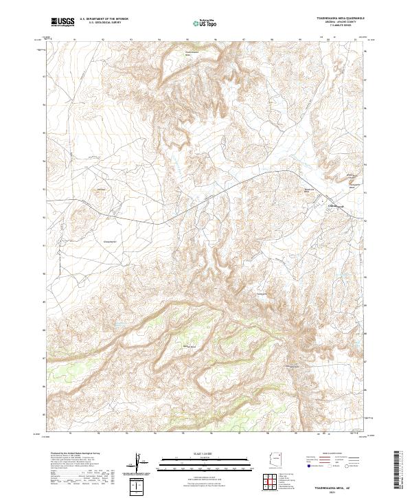 US Topo 7.5-minute map for Toadindaaska Mesa AZ