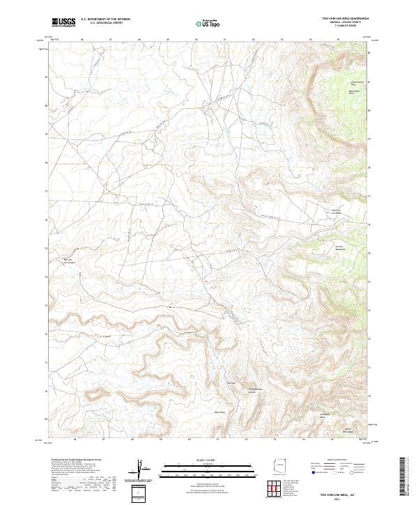 US Topo 7.5-minute map for Toh Chin Lini Mesa AZ