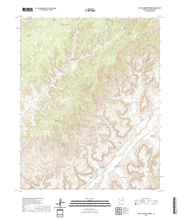 US Topo 7.5-minute map for Toh Ne Zhonnie Spring AZ