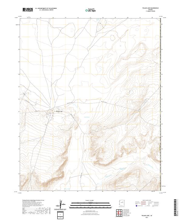 US Topo 7.5-minute map for Tolani Lake AZ