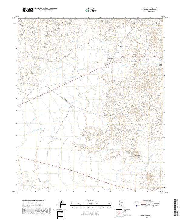 US Topo 7.5-minute map for Tollgate Tank AZ