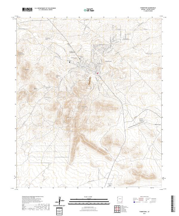 US Topo 7.5-minute map for Tombstone AZ