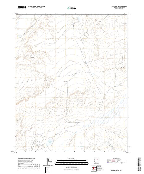 US Topo 7.5-minute map for Tovar Mesa East AZ