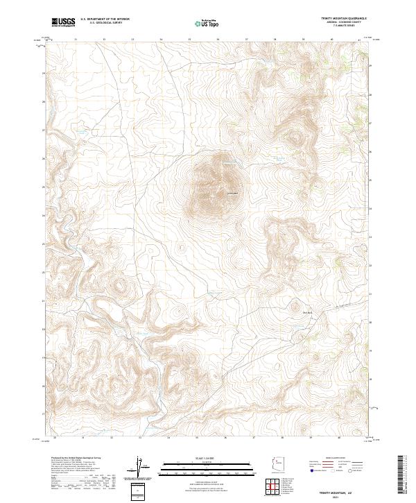 US Topo 7.5-minute map for Trinity Mountain AZ