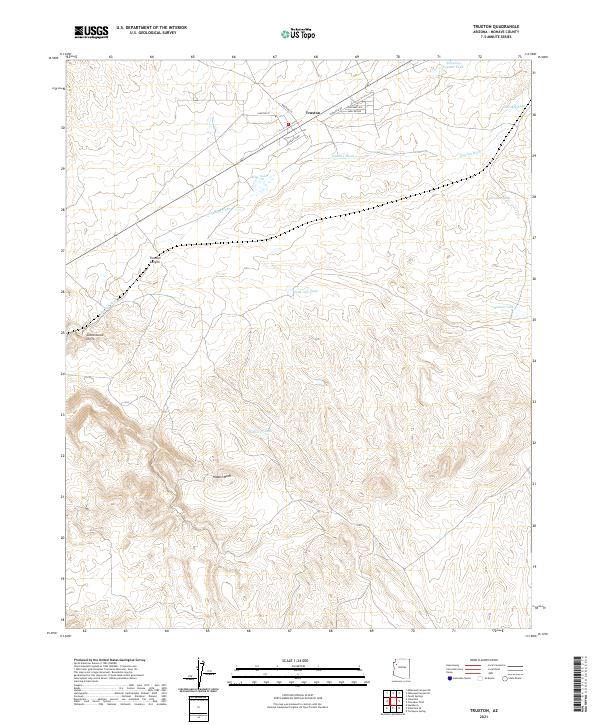 US Topo 7.5-minute map for Truxton AZ