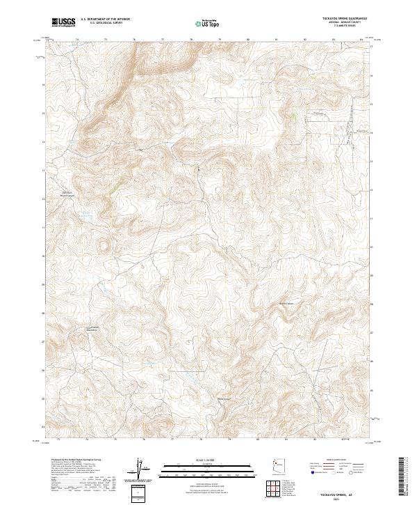 US Topo 7.5-minute map for Tuckayou Spring AZ