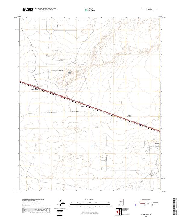 US Topo 7.5-minute map for Tucker Mesa AZ