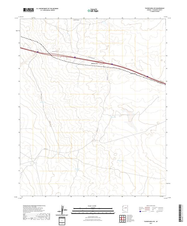 US Topo 7.5-minute map for Tucker Mesa SW AZ