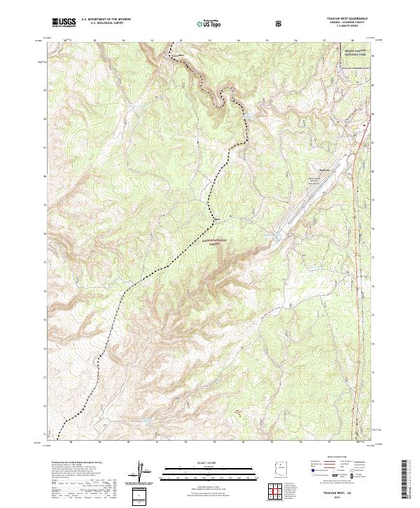 US Topo 7.5-minute map for Tusayan West AZ