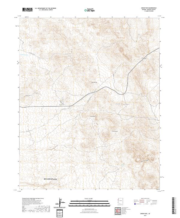 US Topo 7.5-minute map for Union Pass AZ