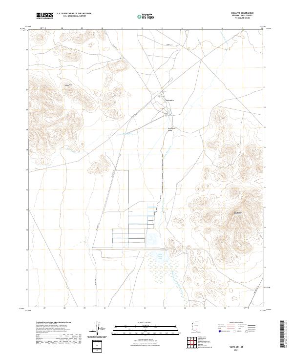 US Topo 7.5-minute map for Vaiva Vo AZ