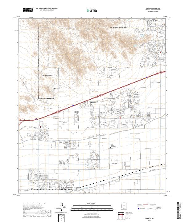 US Topo 7.5-minute map for Valencia AZ