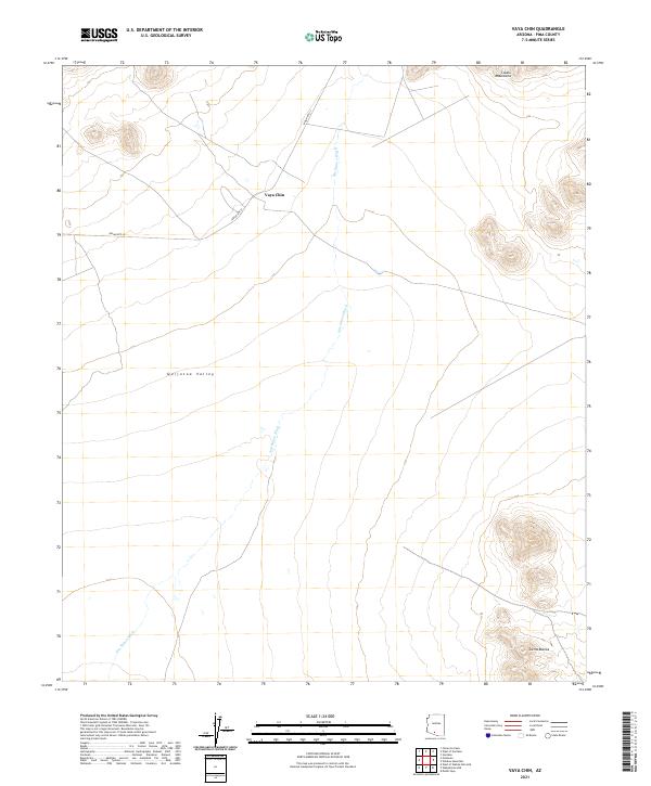 US Topo 7.5-minute map for Vaya Chin AZ