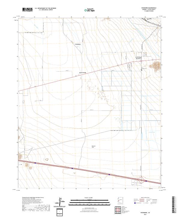 US Topo 7.5-minute map for Vicksburg AZ