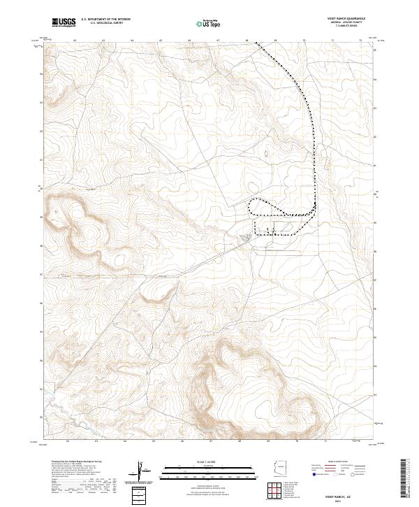 US Topo 7.5-minute map for Voigt Ranch AZ