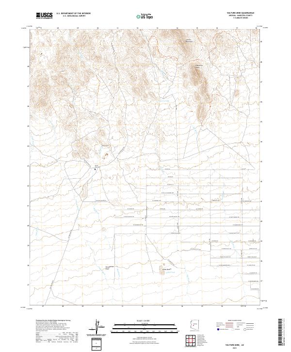 US Topo 7.5-minute map for Vulture Mine AZ