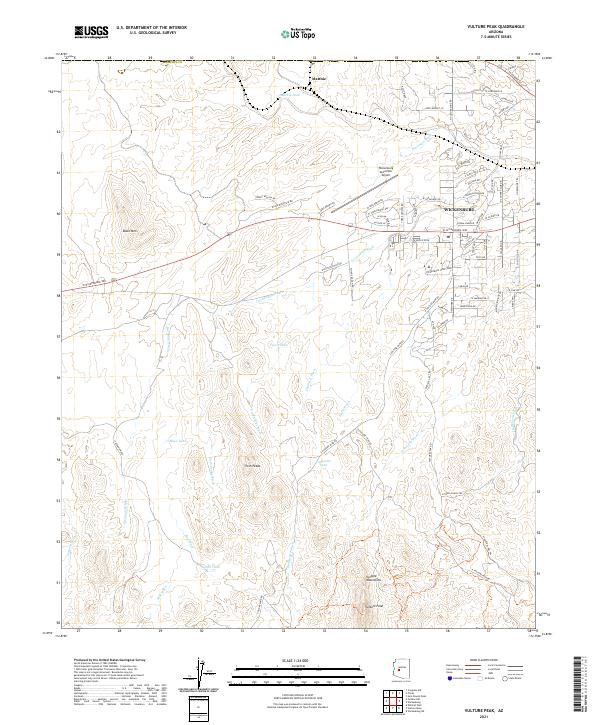 US Topo 7.5-minute map for Vulture Peak AZ