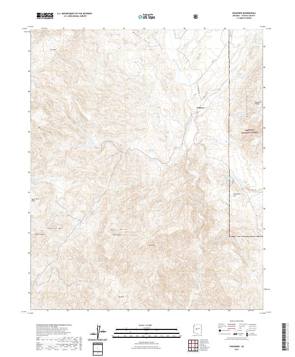 US Topo 7.5-minute map for Wagoner AZ