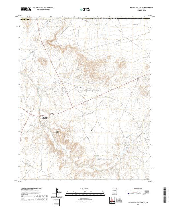 US Topo 7.5-minute map for Walker Creek Reservoir AZUT