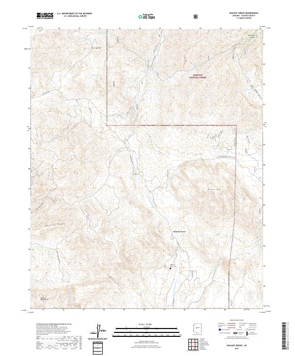 US Topo 7.5-minute map for Walnut Grove AZ