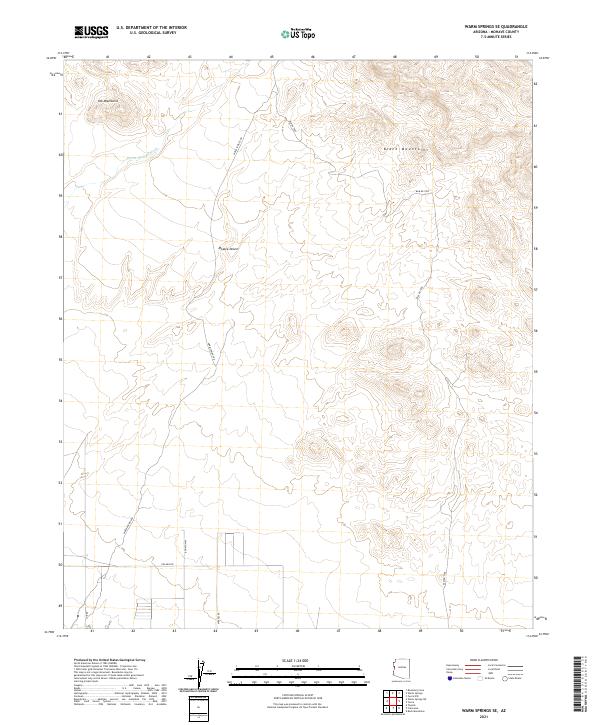 US Topo 7.5-minute map for Warm Springs SE AZ