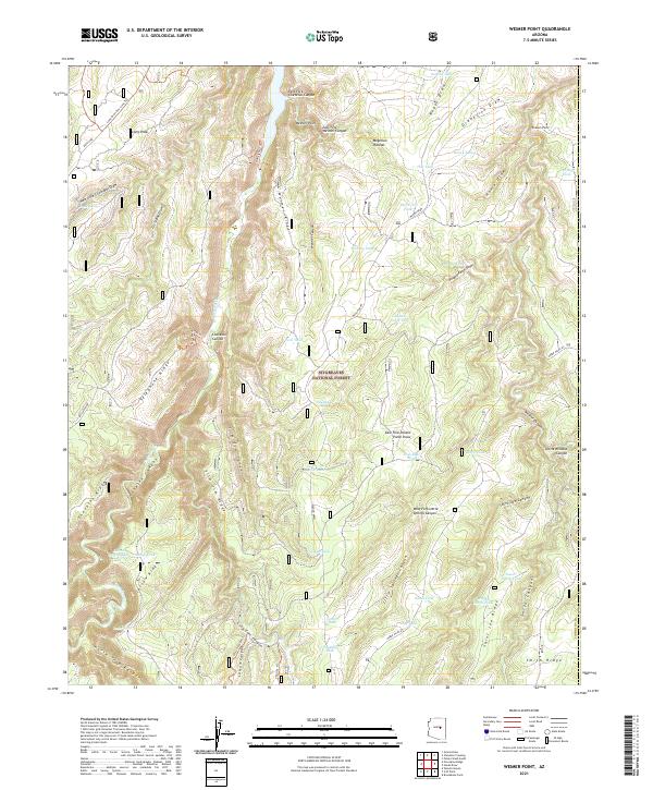 US Topo 7.5-minute map for Weimer Point AZ