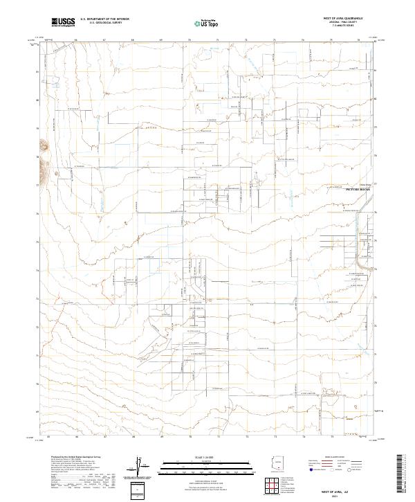 US Topo 7.5-minute map for West of Avra AZ