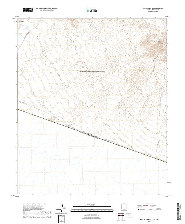 US Topo 7.5-minute map for West of Lukeville AZSON