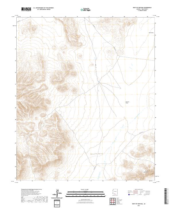 US Topo 7.5-minute map for West of Ventana AZ