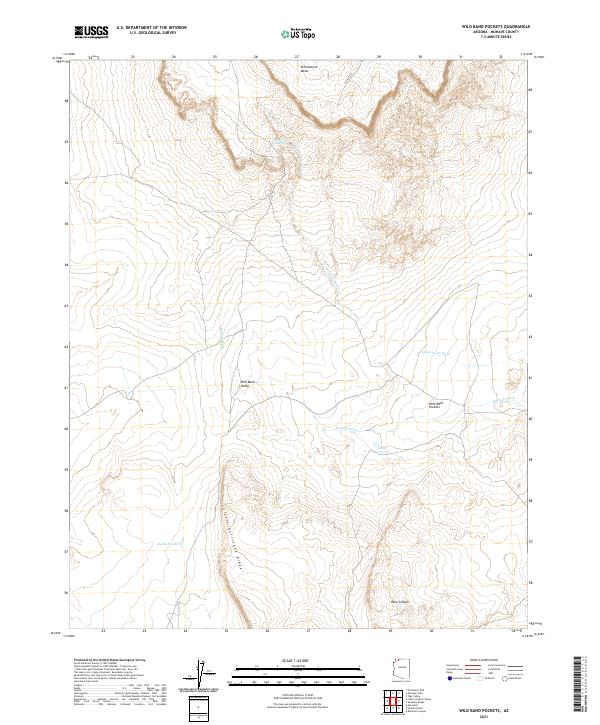 US Topo 7.5-minute map for Wild Band Pockets AZ