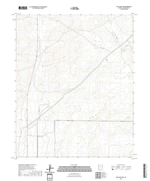 US Topo 7.5-minute map for Wild Cow Lake AZ