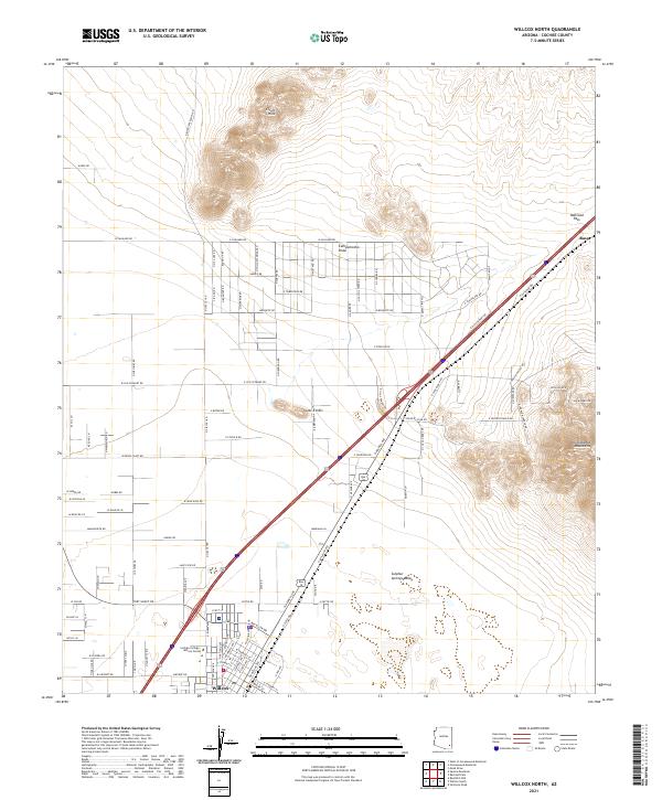 US Topo 7.5-minute map for Willcox North AZ