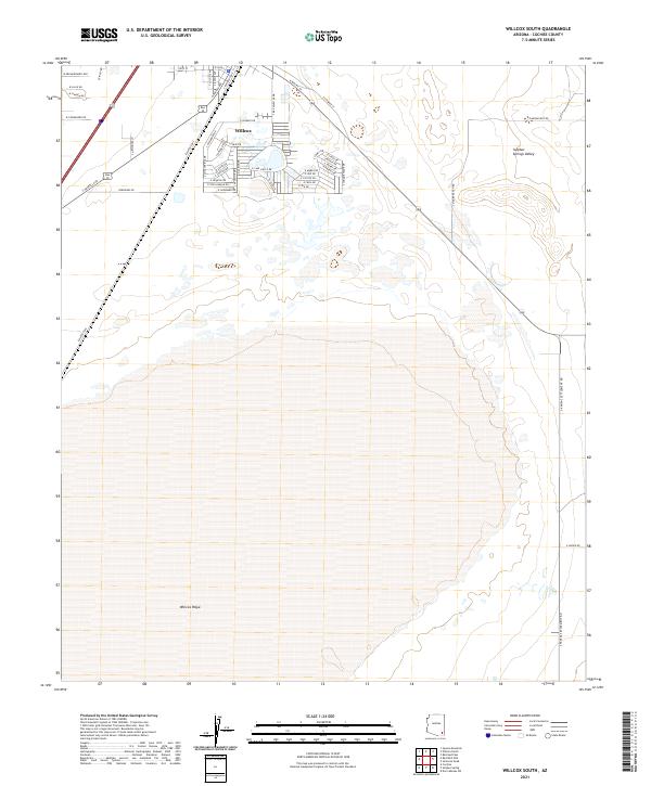 US Topo 7.5-minute map for Willcox South AZ