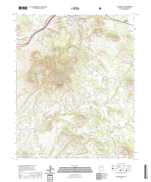 US Topo 7.5-minute map for Williams South AZ