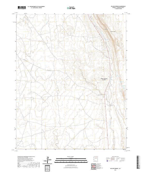 US Topo 7.5-minute map for Willow Springs AZ