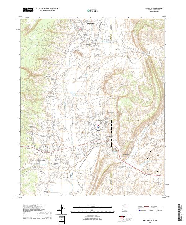 US Topo 7.5-minute map for Window Rock AZNM