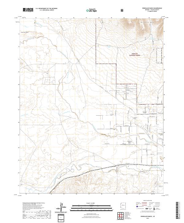 US Topo 7.5-minute map for Wineglass Ranch AZ