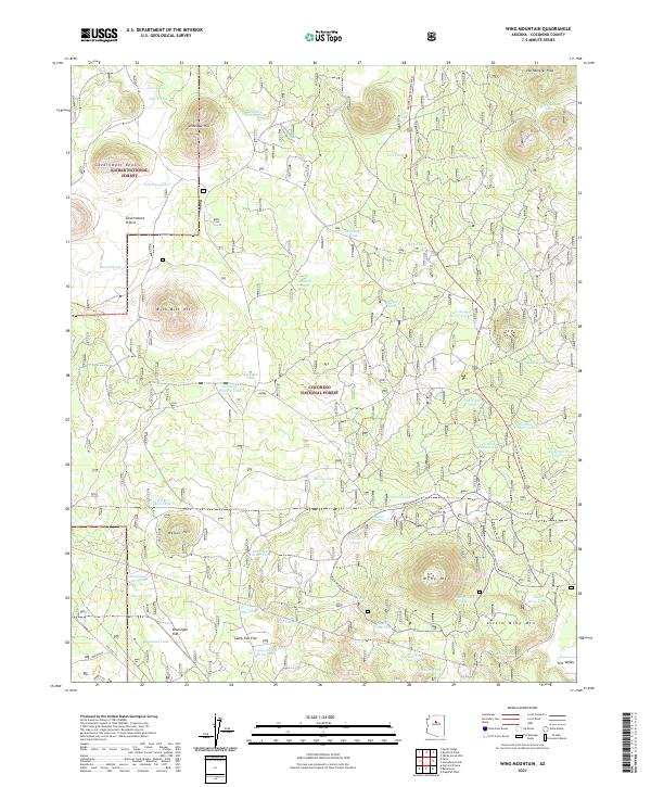 US Topo 7.5-minute map for Wing Mountain AZ