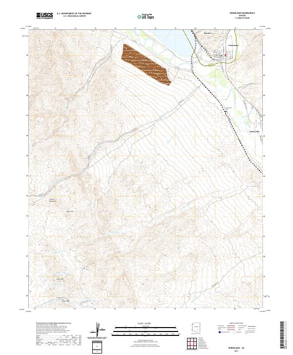 US Topo 7.5-minute map for Winkelman AZ