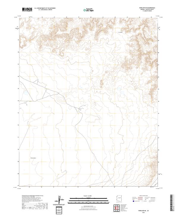 US Topo 7.5-minute map for Winslow NE AZ