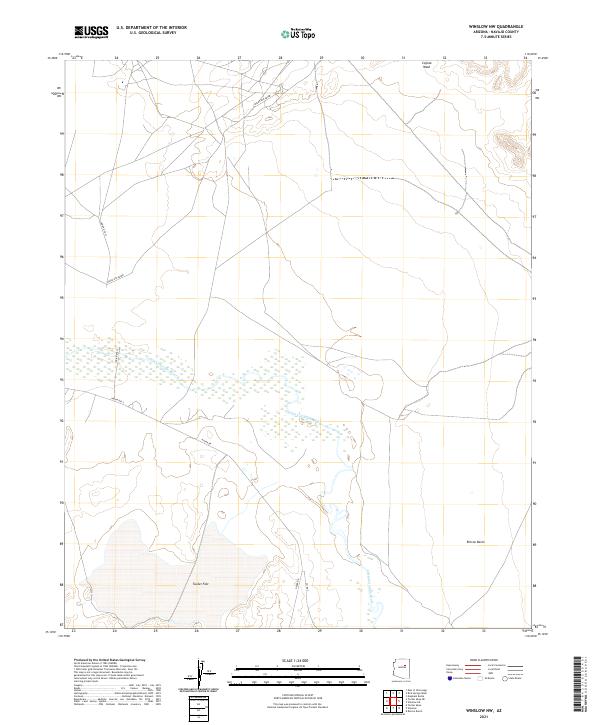 US Topo 7.5-minute map for Winslow NW AZ