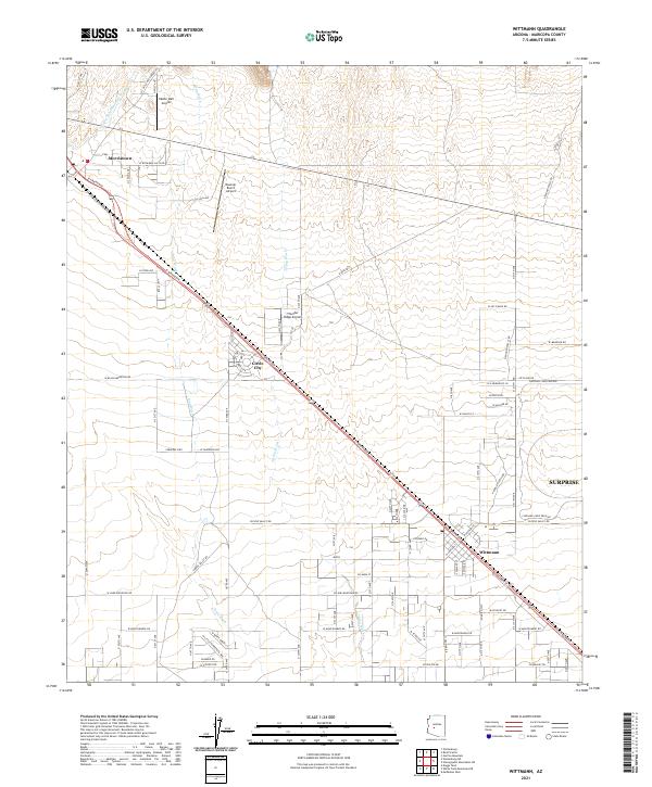 US Topo 7.5-minute map for Wittmann AZ