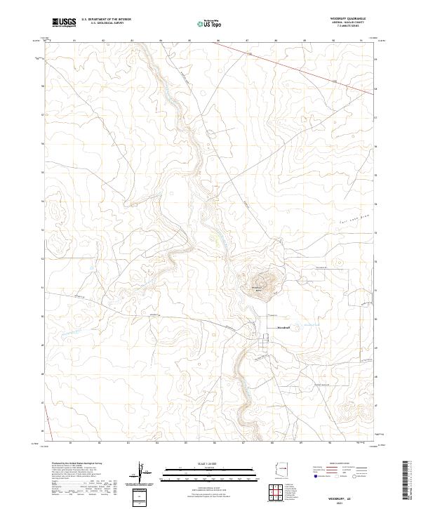 US Topo 7.5-minute map for Woodruff AZ